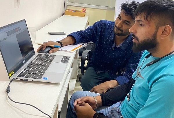 Students learning AI concepts in classroom